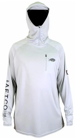 Aftco Jason Christie Performance Hooded Long Sleeve Shirts