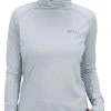 Aftco Womens Adapt Performance Hood - Light Gray Heather - Large