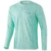 Huk Icon X Running Lakes Long Sleeve Shirt - Beach Glass - Medium -Fishing Equipment Discount Store huk icon x running lakes long sleeve shirt beach glass m 06888.1651446277