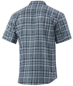 Huk Tide Point Fish Plaid Short Sleeve Shirt -Fishing Equipment Discount Store huk tide point fish plaid short sleeve shirt 23049.1651422500