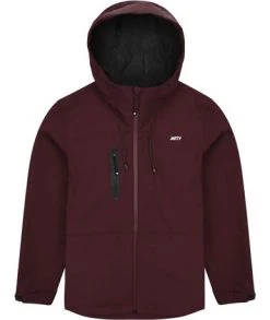 Jetty Oyster Shell Jacket - Oxblood Black - X-Large