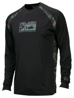 Pelagic Vaportek Sideline Long Sleeve Performance Shirt - Fish Camo