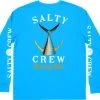 Salty Crew Tailed Long Sleeve Tech T-Shirt - Blue -Fishing Equipment Discount Store salty crew tailed long sleeve tech t shirt blue 20832.1655137260.386.513