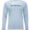 Simms Long Sleeve Tech Tee - Steel Blue - Medium -Fishing Equipment Discount Store simms long sleeve tech tee steel blue m 31294.1656656642.386.513