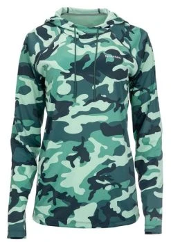 Simms Womens Solarflex Hoody - Woodland Camo Avalon - Medium