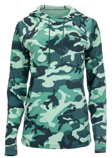 Simms Womens Solarflex Hoody - Woodland Camo Avalon - Medium 3 Simms Womens Solarflex Hoody - Woodland Camo Avalon - Medium