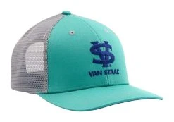 Van Staal Sea Foam Green Trucker Hat -Fishing Equipment Discount Store van staal tkra3255sfgvsembnvy sea foam green trucker hat 11527.1677159134
